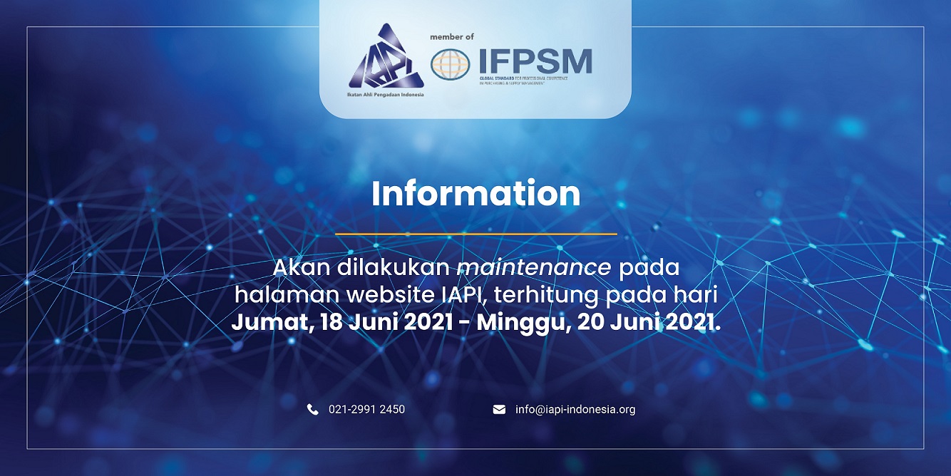 Pengumuman Maintenance Website IAPI
