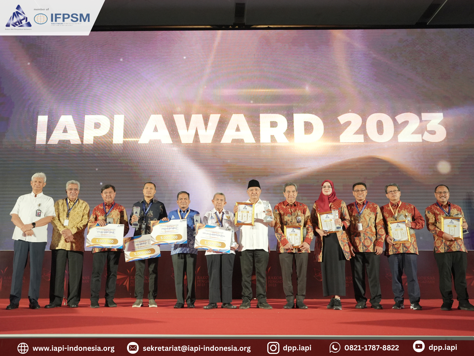 IAPI Award 2023 pada Rakornas Pengadaan LKPP dan IPFE IAPI 2023
