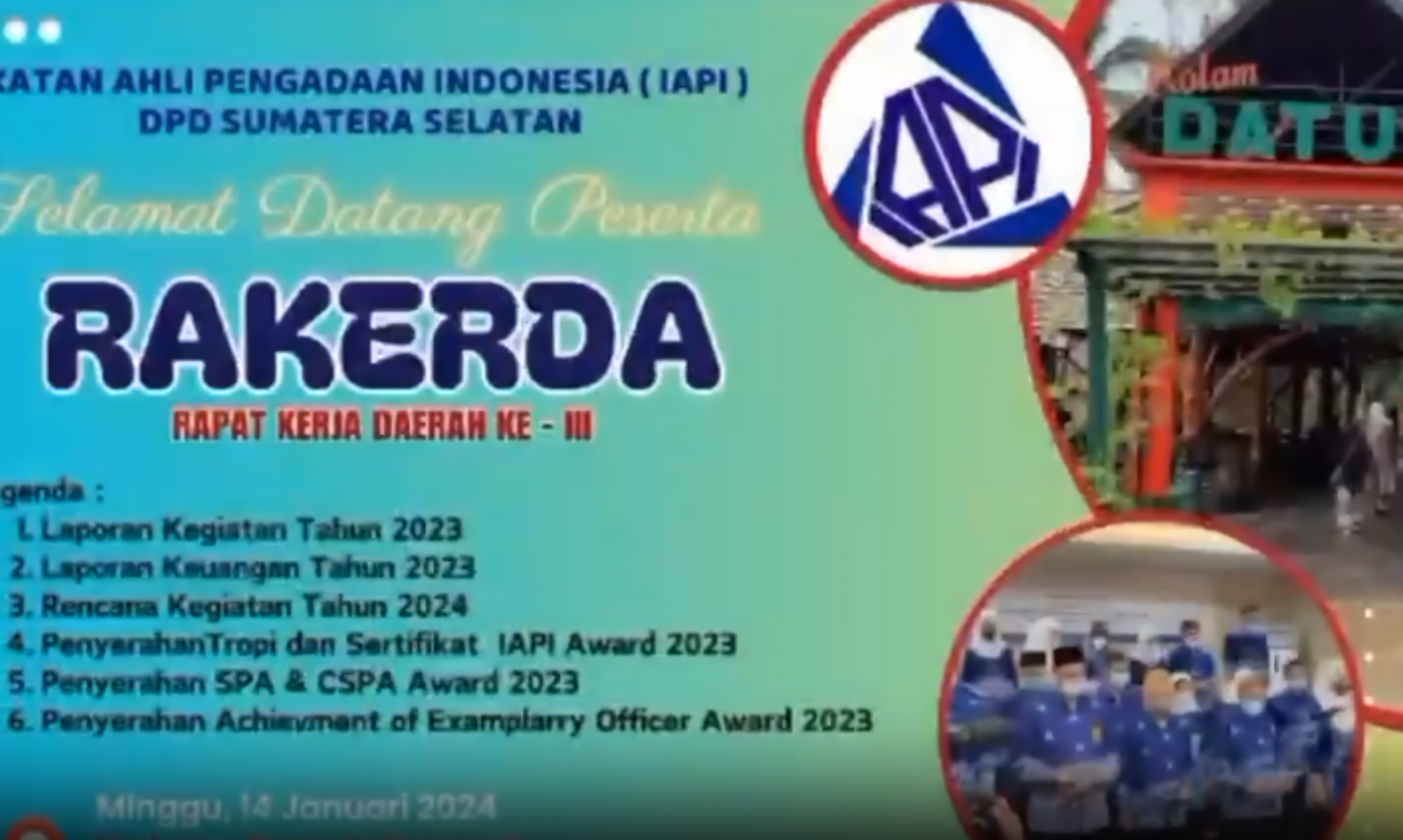 RAKERDA III DPD IAPI Sumsel Blended with Family Gathering