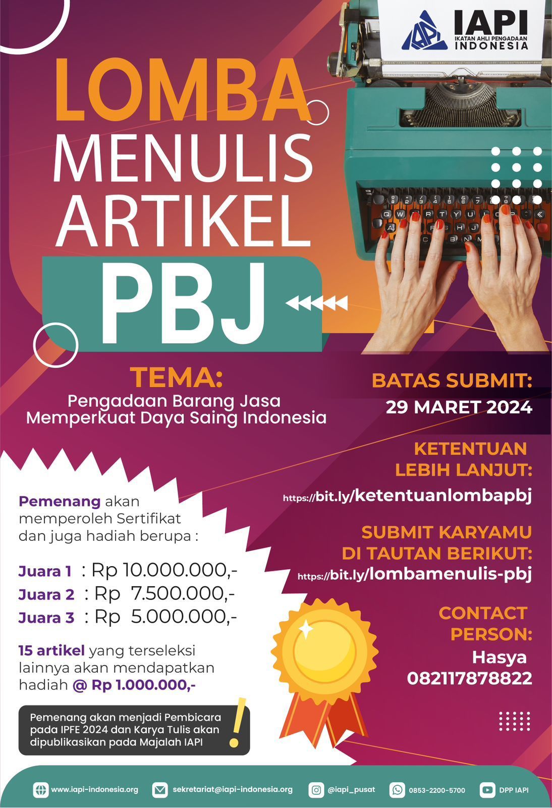 LOMBA MENULIS ARTIKEL PENGADAAN BARANG JASA
